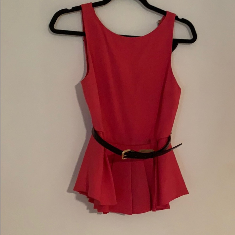 Alice + Olivia Peplum sleeveless top